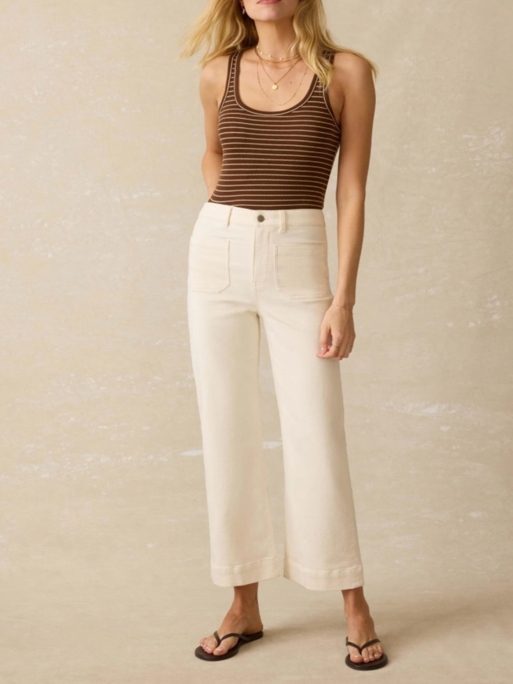 Faherty Stretch Terry Patch Pocket Ankle Pant